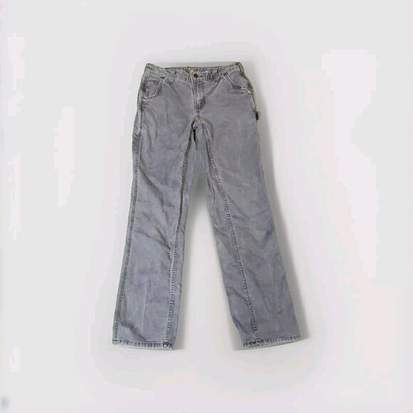 Carhartt Pants - Carhartt Pants Womens 4 Gray Rugged Flex Loose Fit Hammer Loop 102080-001